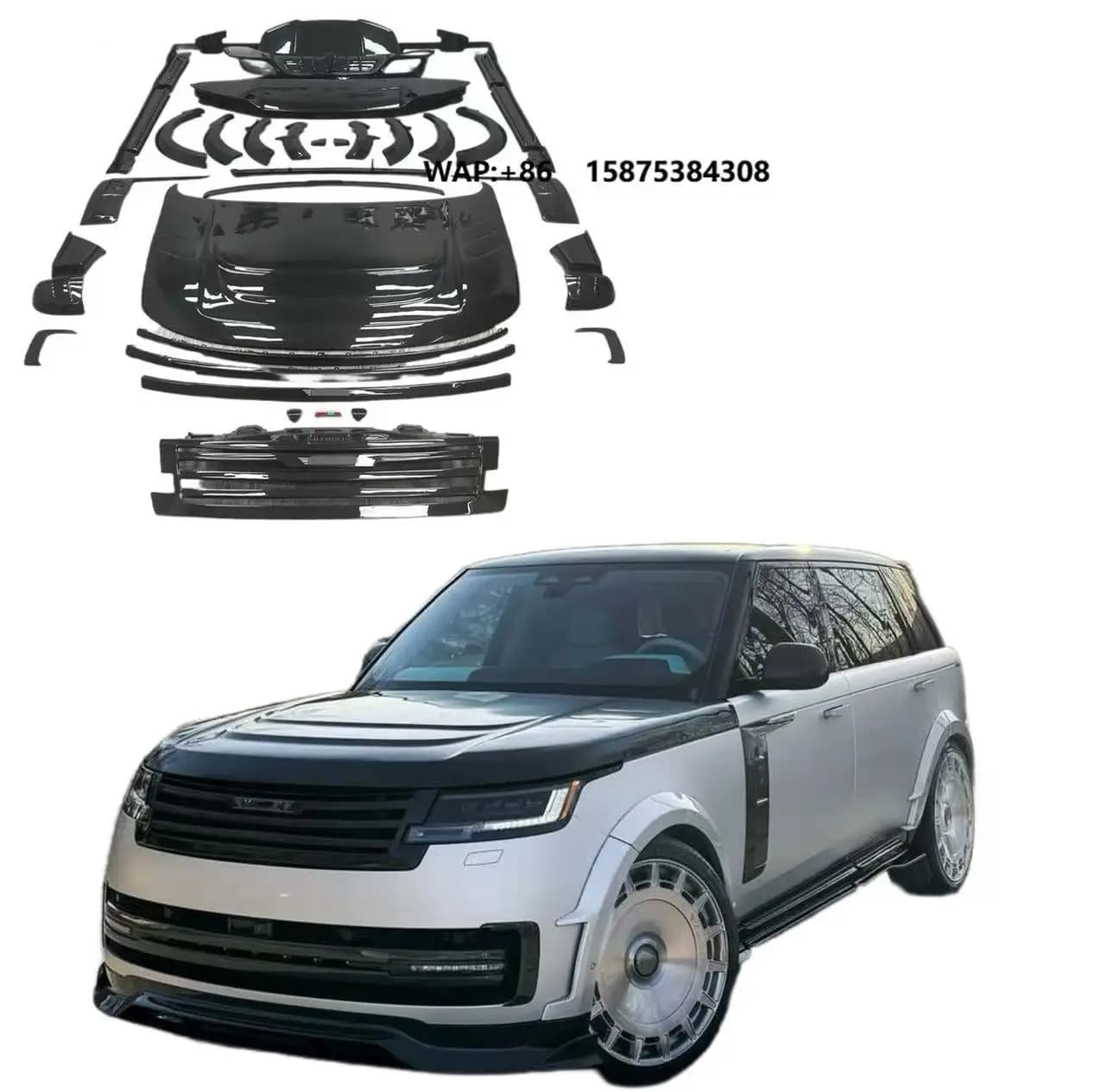 Msy Body kit for Range Rover Vogue 2023+ Car Body Kit Front Lip Bumper Grill Engine Bonnet Rear Diffuser BodyKit