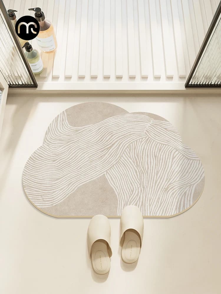 Water Absorbent Bathroom Mat Door Entrance Anti Slip Quick Dry Silicon Dendroid Floor Rug Home Use Kitchen Door Mat