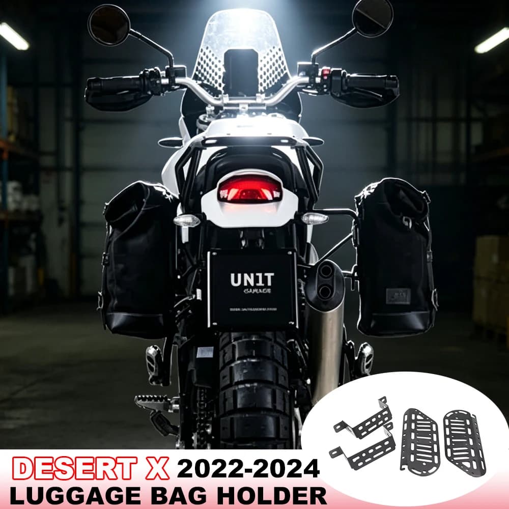 Supporto Laterale per Bauletto Desert X, Accessori per Ducati Desert X 2022-2024, Supporto Laterale per Bagagli Moto