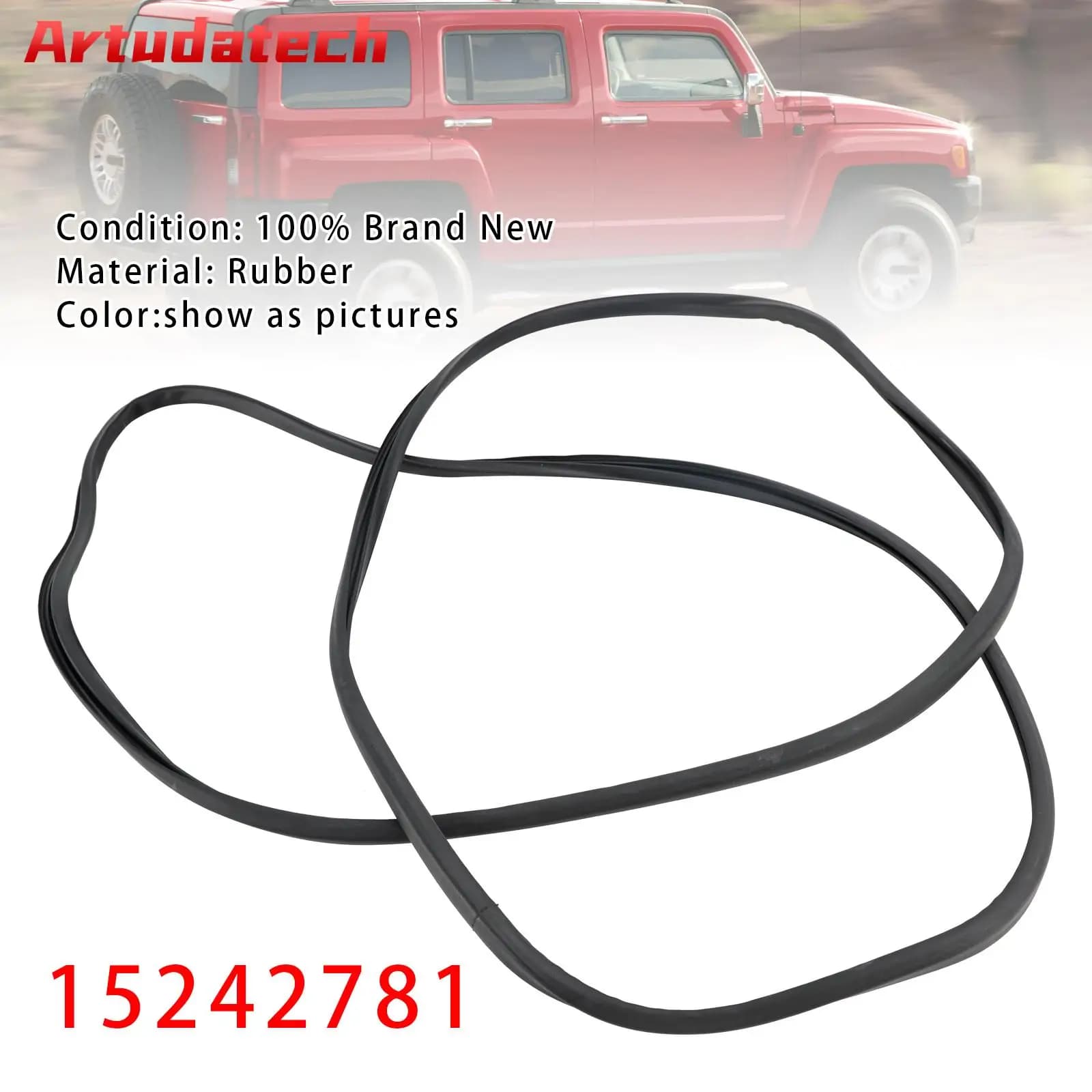 Artudatech Guarnizione in vetro per tettuccio apribile 15242781 per Hummer H3 H3T 2006 2007 2008 2009 2010 1524-2781