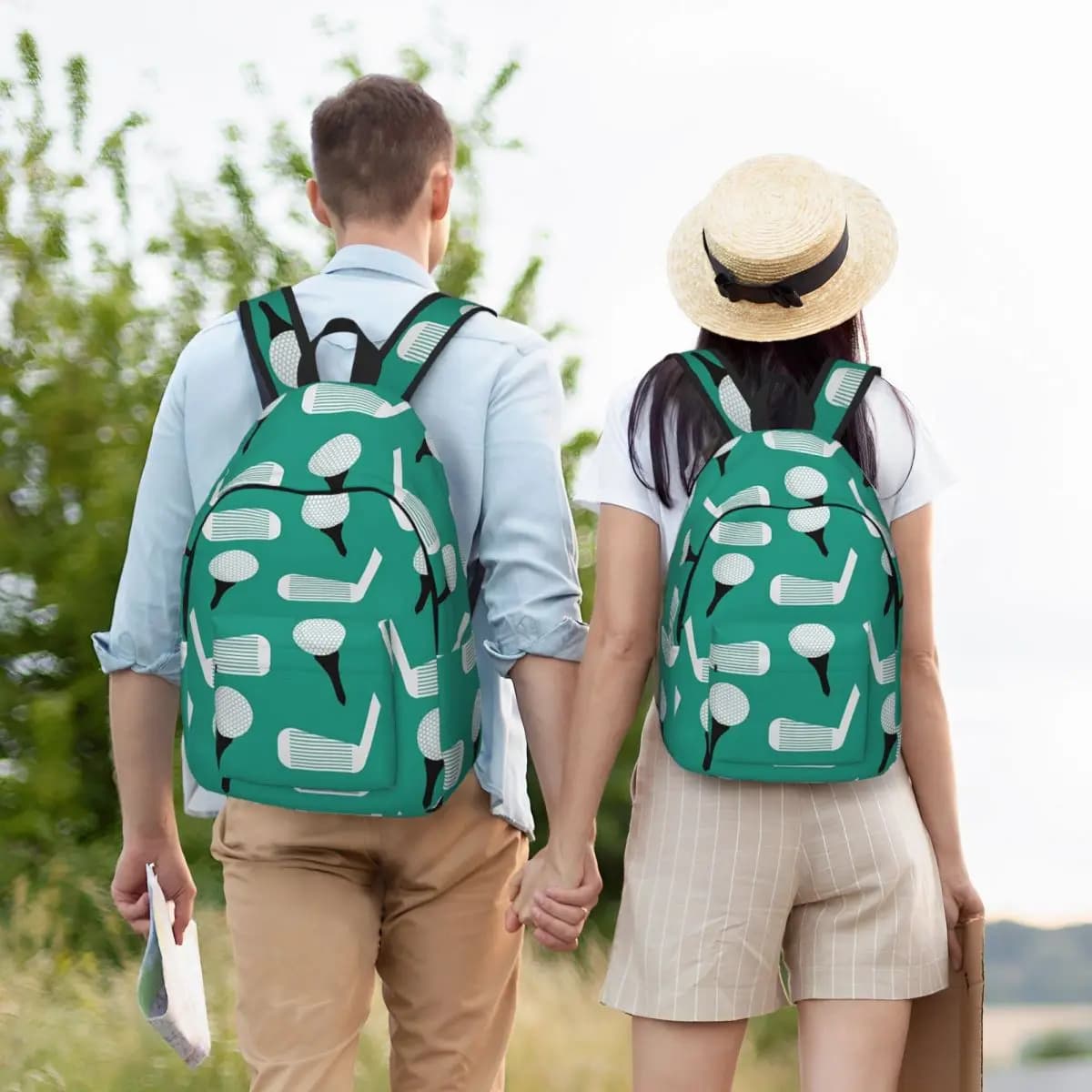 Golf Ball Pattern Backpack Student BookBag Kids School Bag Laptop Shoulder Bags for Boys Girls