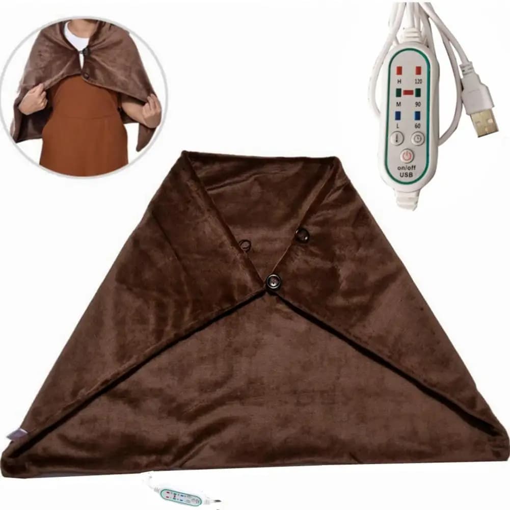 Winter Electric Blanket 3 Level Temperature Heating Blanket USB Charging Dual-sided Time Setting Camping Home Heating Blanket