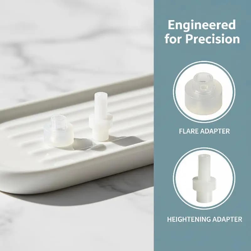 2Pcs Lightweight Perfume Bottle Adapter Horn Mouth Nozzle Connector Easy Refill Dispensing Tool for Travel Outdoor Use
