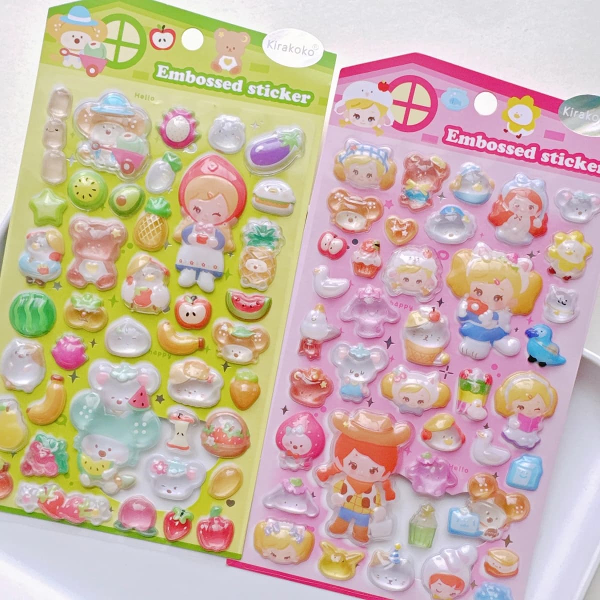 Adesivi 3D in Rilievo Kirakoko Magic Garden per Scrapbooking, Decorazione Diari, Cancelleria, Adesivi Carini per Forniture Scolastiche