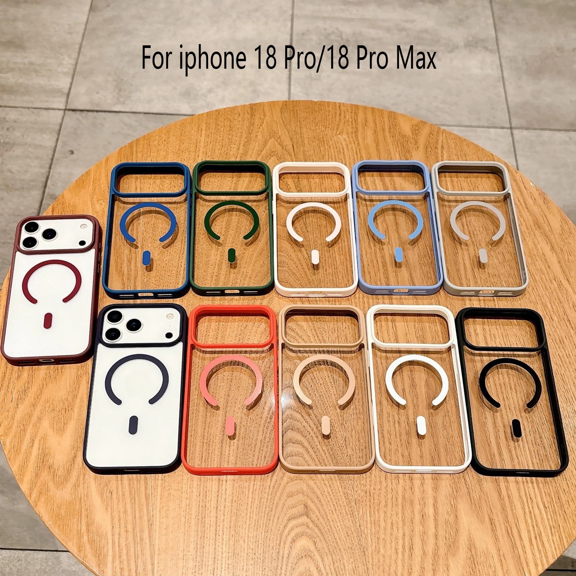 For Magsafe Magnetic Wireless Charge Case For iPhone 17 Pro Max Bumper Cover For iphone 18Pro 18ProMax Clear Acrylic Hard Case
