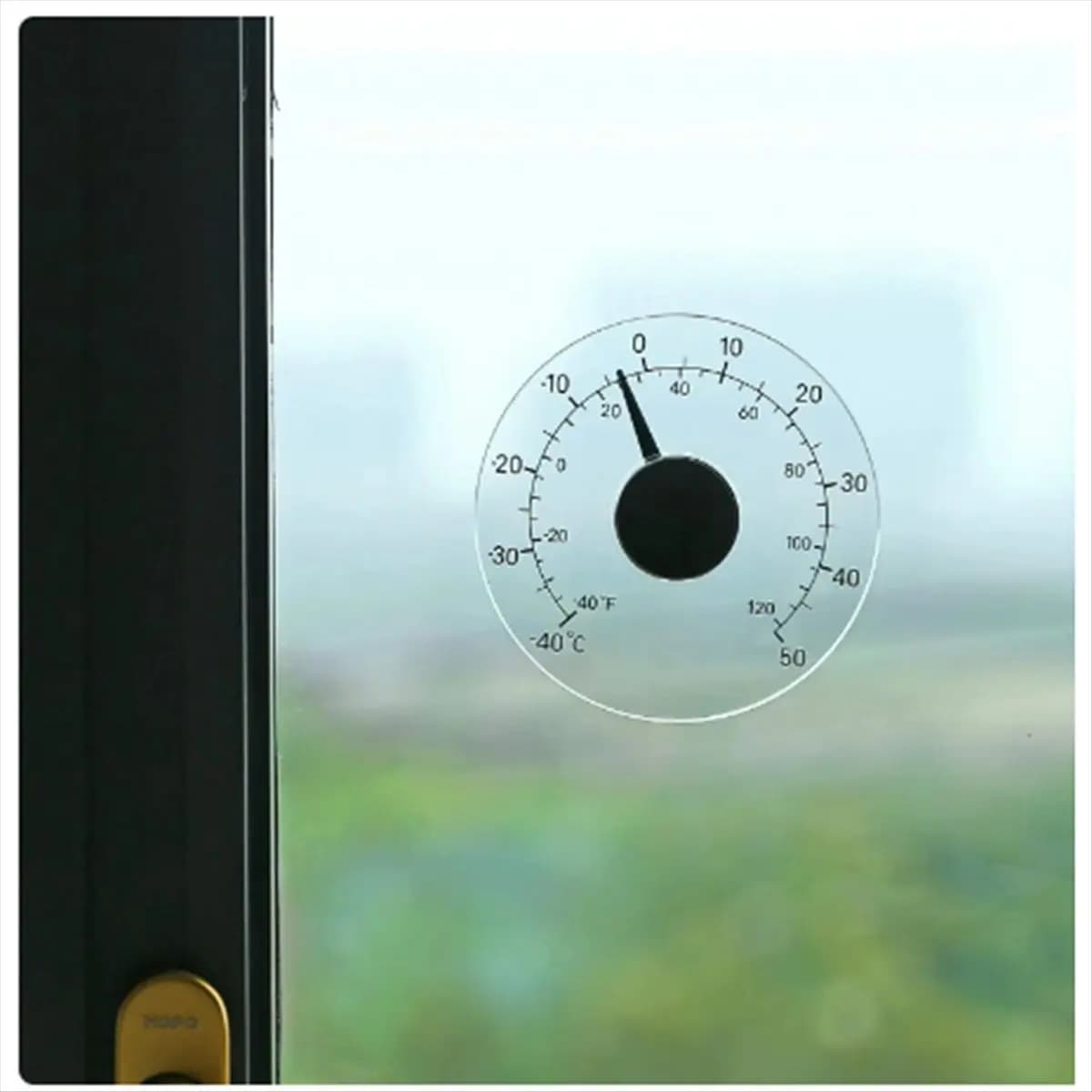 [SPOR] Termometro da Finestra per Interni ed Esterni con Quadrante Trasparente, Termometro Meteo con Letture Precise per Casa e Ufficio