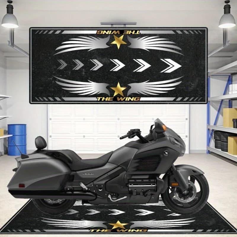 Tappeto a tema motociclistico VIKAMA, resistente alle macchie e durevole, per cucina, corridoio e ingresso, tappeto per parcheggio moto, decorazione per la casa