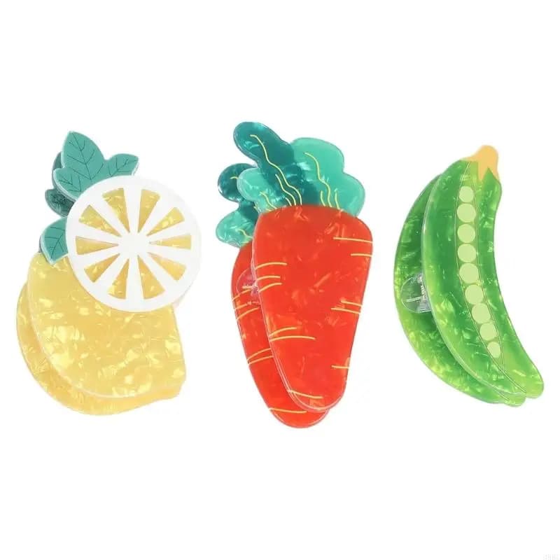 39BC Fermaglio per capelli a forma frutta per ragazze e donne Pratiche forcine in PVC per il rientro a scuola