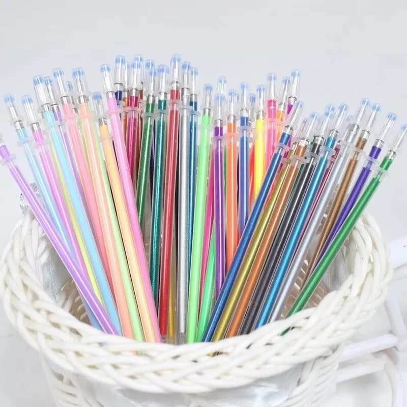 100 colori ricariche per penne gel glitter metallizzato pastello fluorescenza penna al neon ricariche di inchiostro per libri da colorare scrapbooking