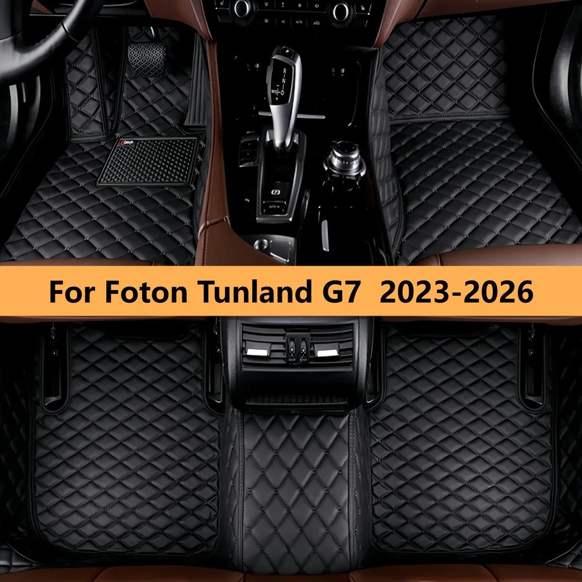 Car Floor Mats For Foton Tunland G7 2023 2024 2025 2026 Auto Front & Rear Row Full Set Carpet Pads Foot Matts Rugs