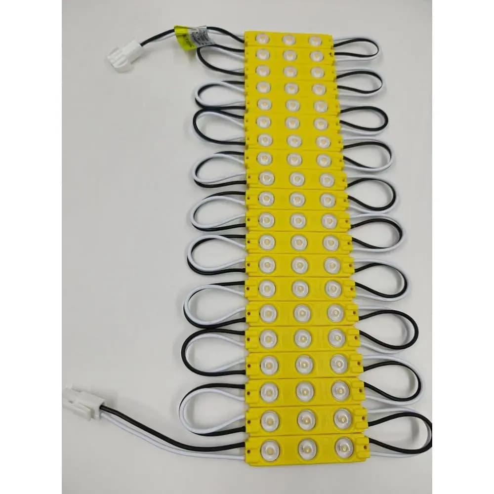 Lettere LED Gialle da 1,5W per Insegne Luminose, Confezione da 200 Pezzi con Retro Adesivo