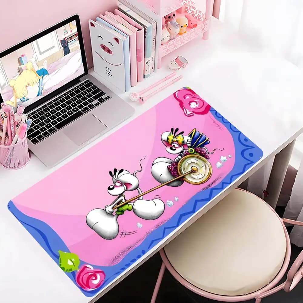 Tappetino per mouse con personaggio del cartone animato tedesco, tappetino per mouse grande da gioco LockEdge, tappetino da scrivania per tastiera del computer ispessito