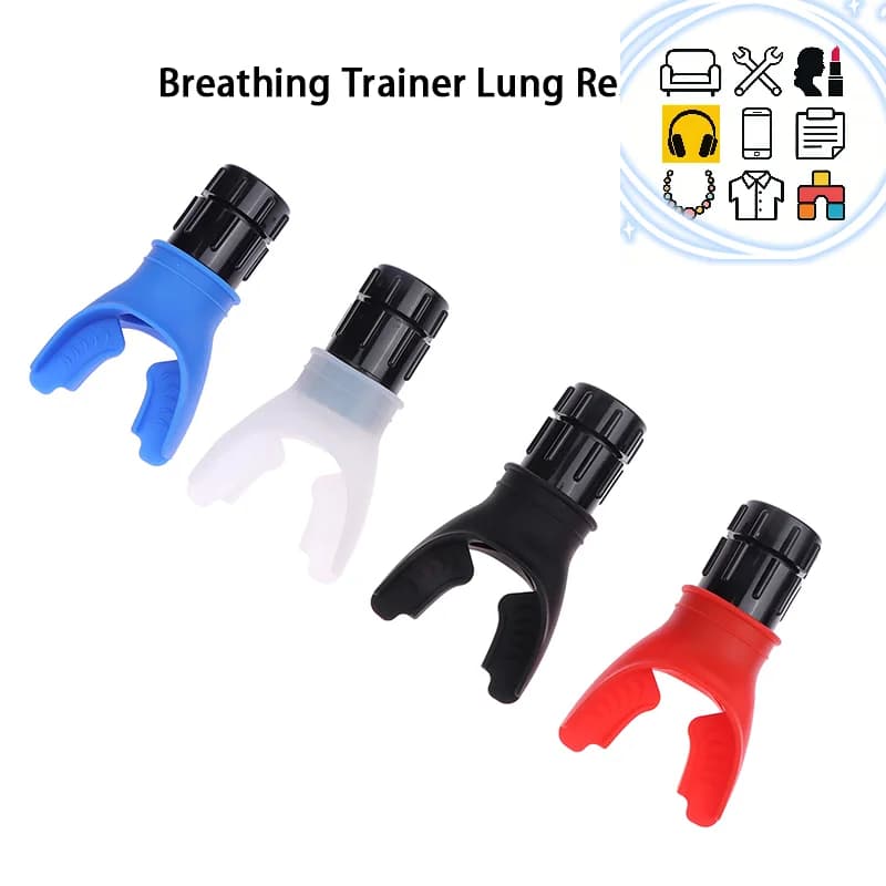 Respiratory Trainer, Pulmonary Breather, Fitness Equipment, Silicone Device for High Altitude Training, Tool for Exercisings