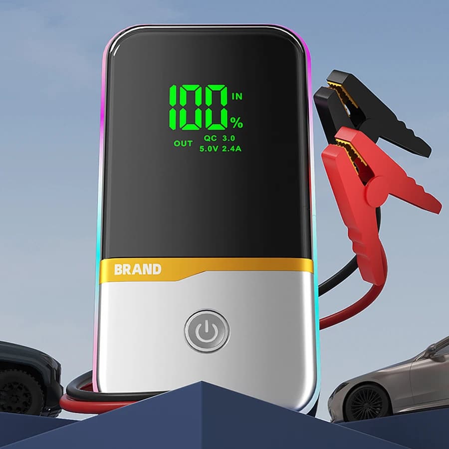 Avviatore di Emergenza per Auto 10000mAh/20000mAh, Power Bank 600A, Caricabatterie Auto, Dispositivo di Avviamento d'Emergenza