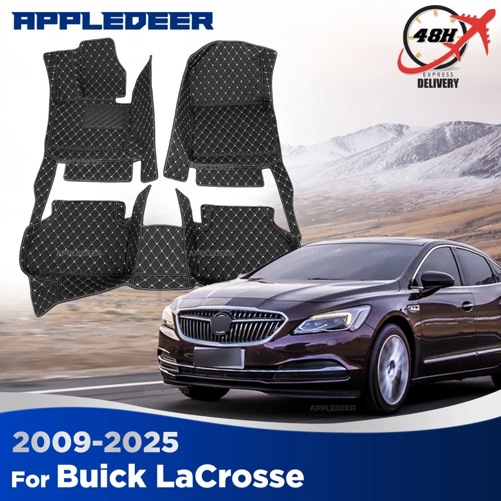 Tappetini per Auto Personalizzati per Buick LaCrosse 2009-2025 2024 2023 2022 2021 2020, Copri Tappeti Interni, Accessori per Auto