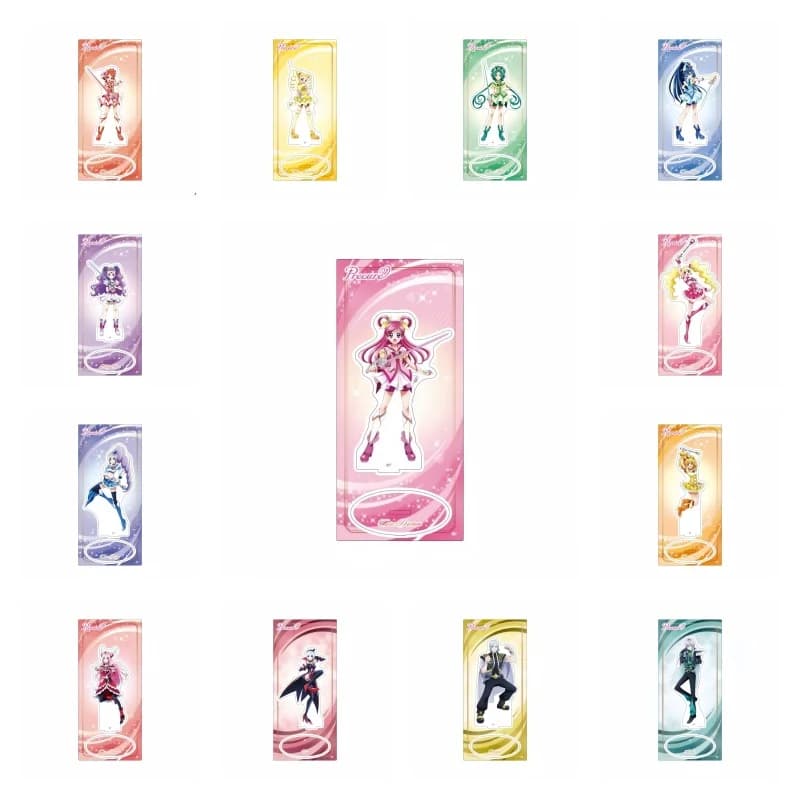 Pretty Cure Star Selene Cosmo Miracle Magical Acrylic Figure Stand Model Plate peripheral Decorations Accessories 15CM Keychains