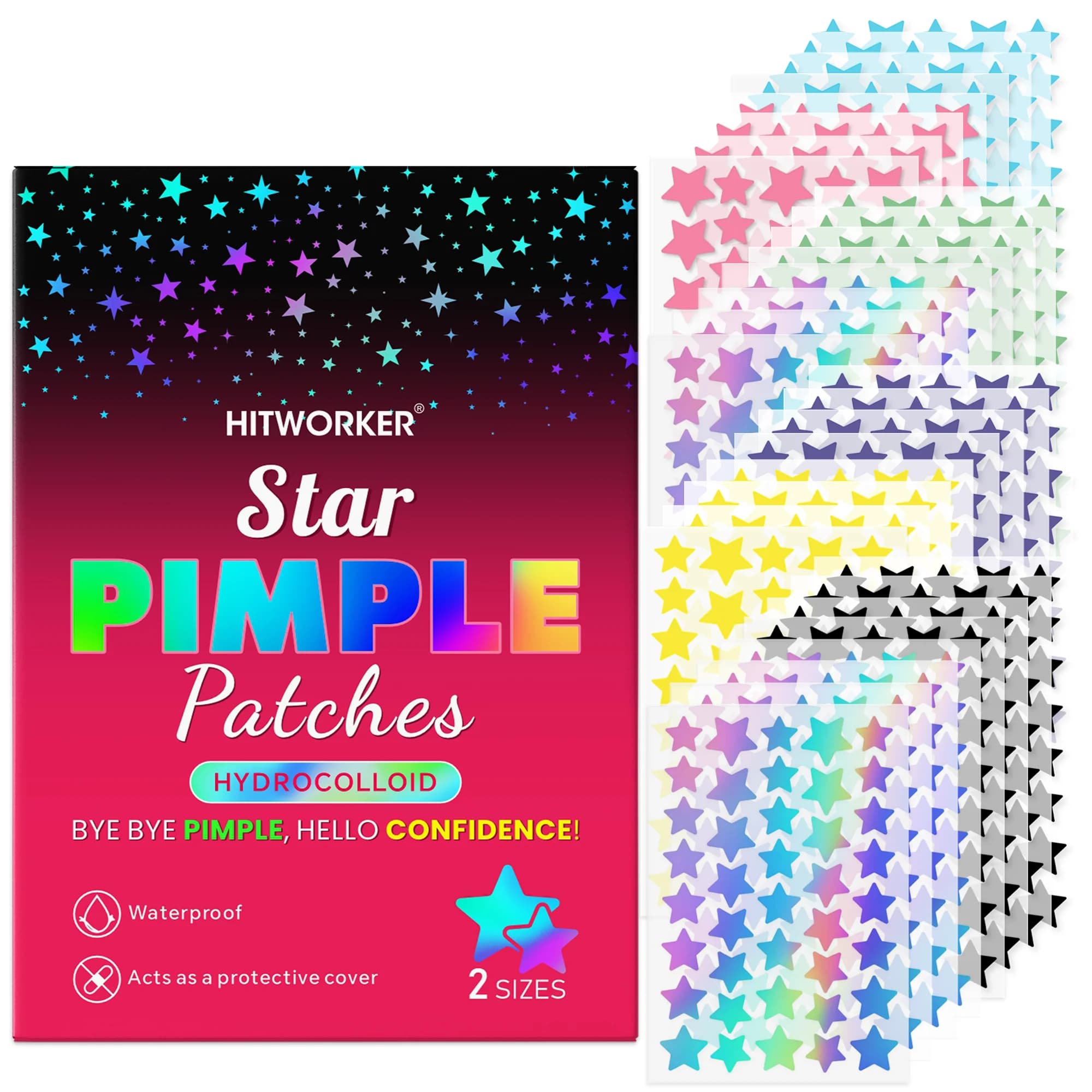 840/280/piece/box star shaped acne patch set - deep cleansing high-quality water-based acne stickers, gentle and skin friendly
