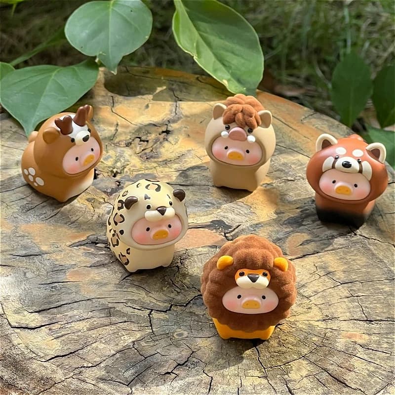 LULU The Piggy Animal Party 2 Mini Blind Box Cute The Piggy Anime Figure Surprise Bag Trendy Desk Decora Model Mystery Box Toys