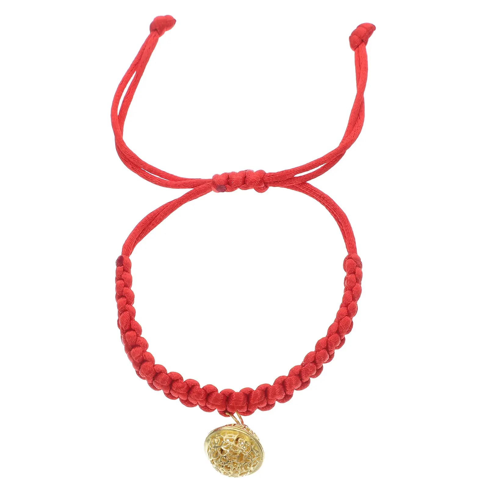 Adjustable Hand Woven Red Rope Cat Collar Breakaway Design Charm Pet Collar Neck Size 15-40Cm Kitten Puppy Small Dogs