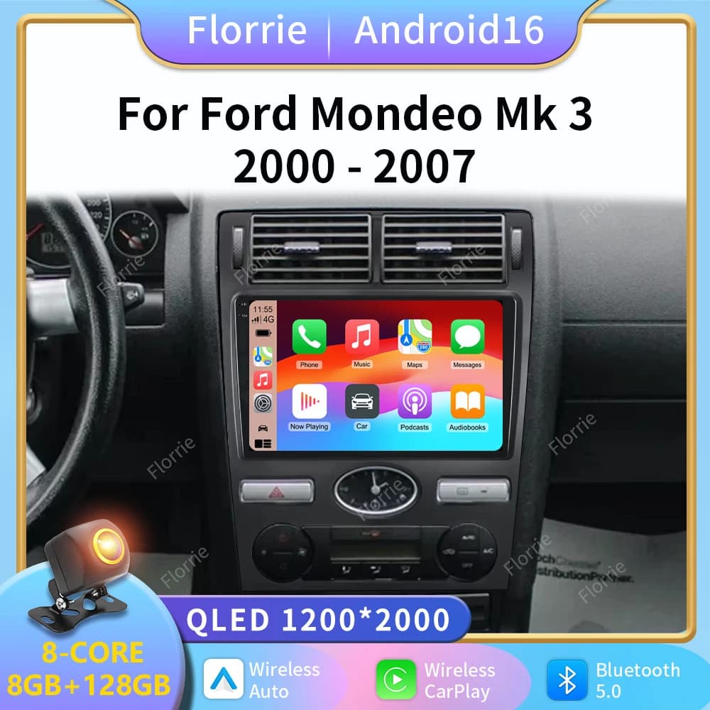 2K Carplay For Ford Mondeo Mk 3 2000 2001 2002 2003 2004 2005-2007 Car Radio Android Auto Stereo Navigation Intelligent Systems