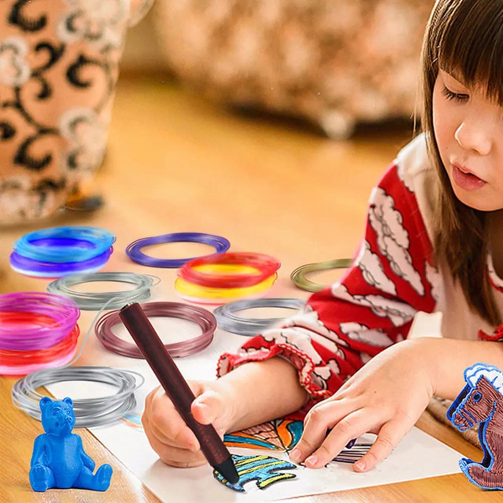 20 Pezzi Filamento PLA per Penna 3D, Ricariche da 1,75mm, Liscio, Senza Bolle, Basso Deformarsi, Tolleranza Diametrale di Alta Precisione per Stampa Doodler