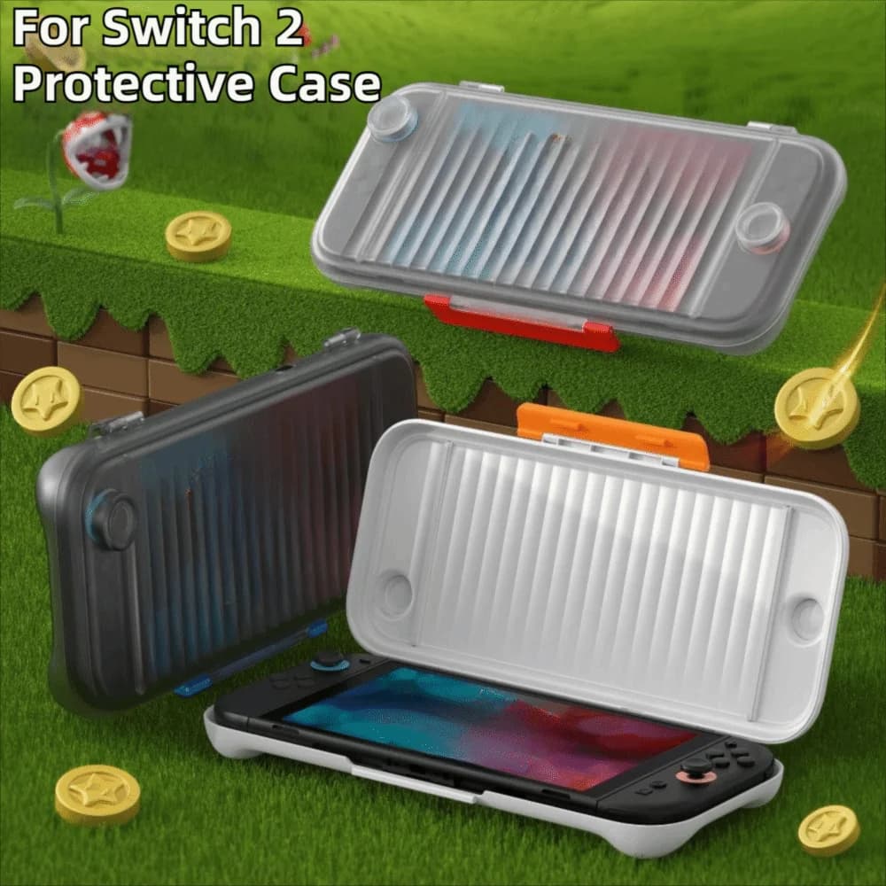 Nuova custodia antiurto per console di gioco, antiscivolo, portatile, protettiva, con copertura completa, scatola portaoggetti per accessori Nintendo Switch 2