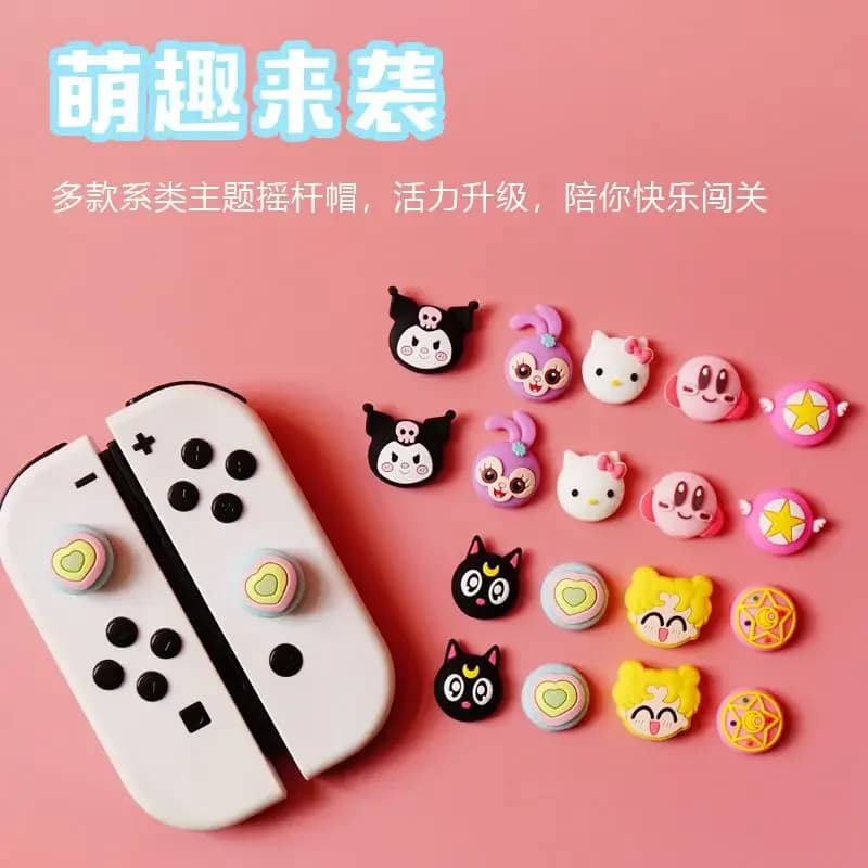 Cartoon Anime Crayon Shin chan Sailor Moon SWITCH Cappello joystick NS Controller Cappello protettivo in silicone Accessorio per periferiche di gioco