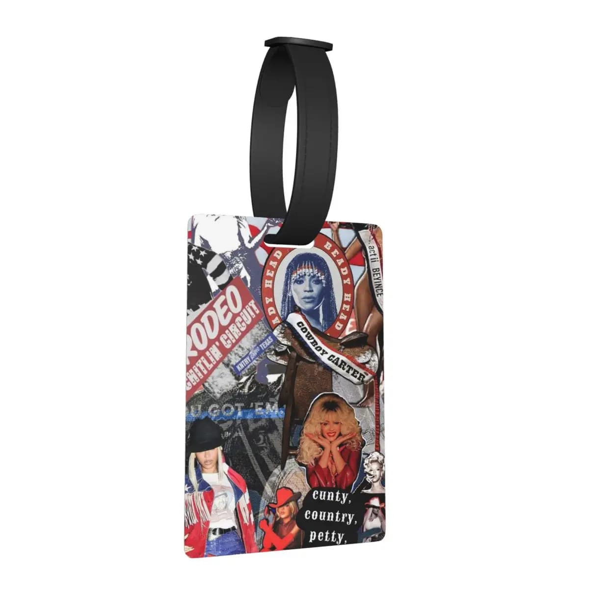Etichette per bagagli Beyonce Cowboy Carter Tour, accessori per valigie, etichette per bagagli da viaggio, porta etichette per bagagli, porta identificativo, nome, indirizzo