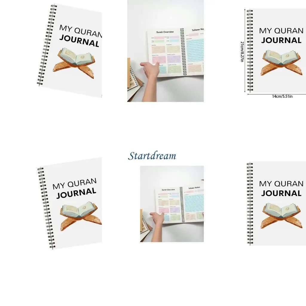 Twin Coil Binding Guide Guide Planner Professional Corano Study Journal Notebook K92C