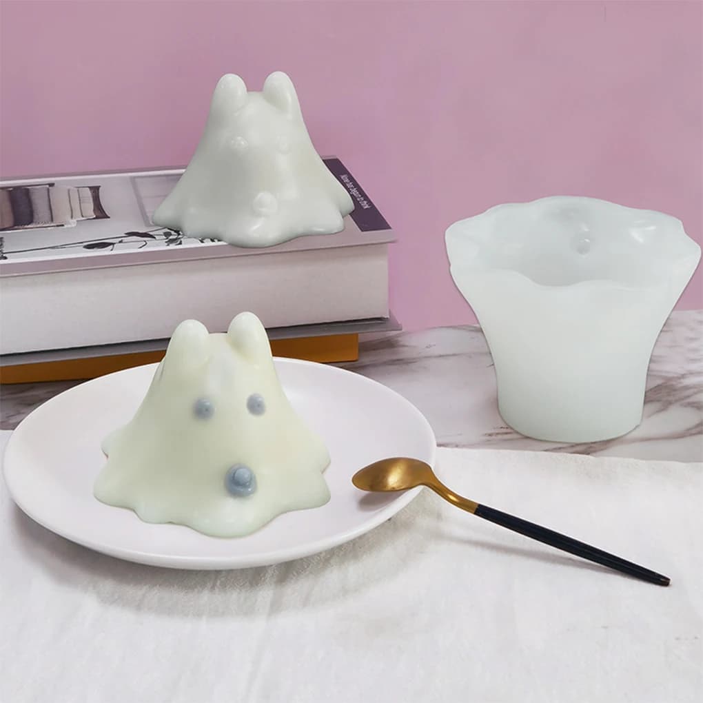 Versatili stampi per candele per gatti con budino 3D, non tossici, facili da pulire, gel di silice ecologico durevole