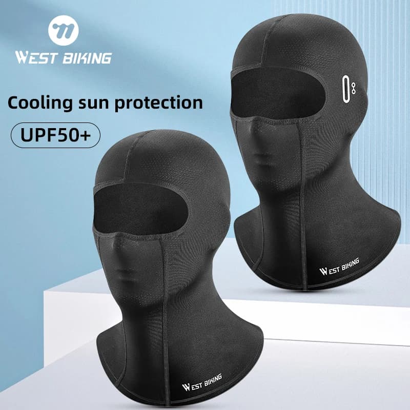 WEST BIKING Summer Outdoor Cycling Cap UV Protection Hat Full Face Mask Anti-UV Sport Cap Cycling Headwear Cooling Sport Gear