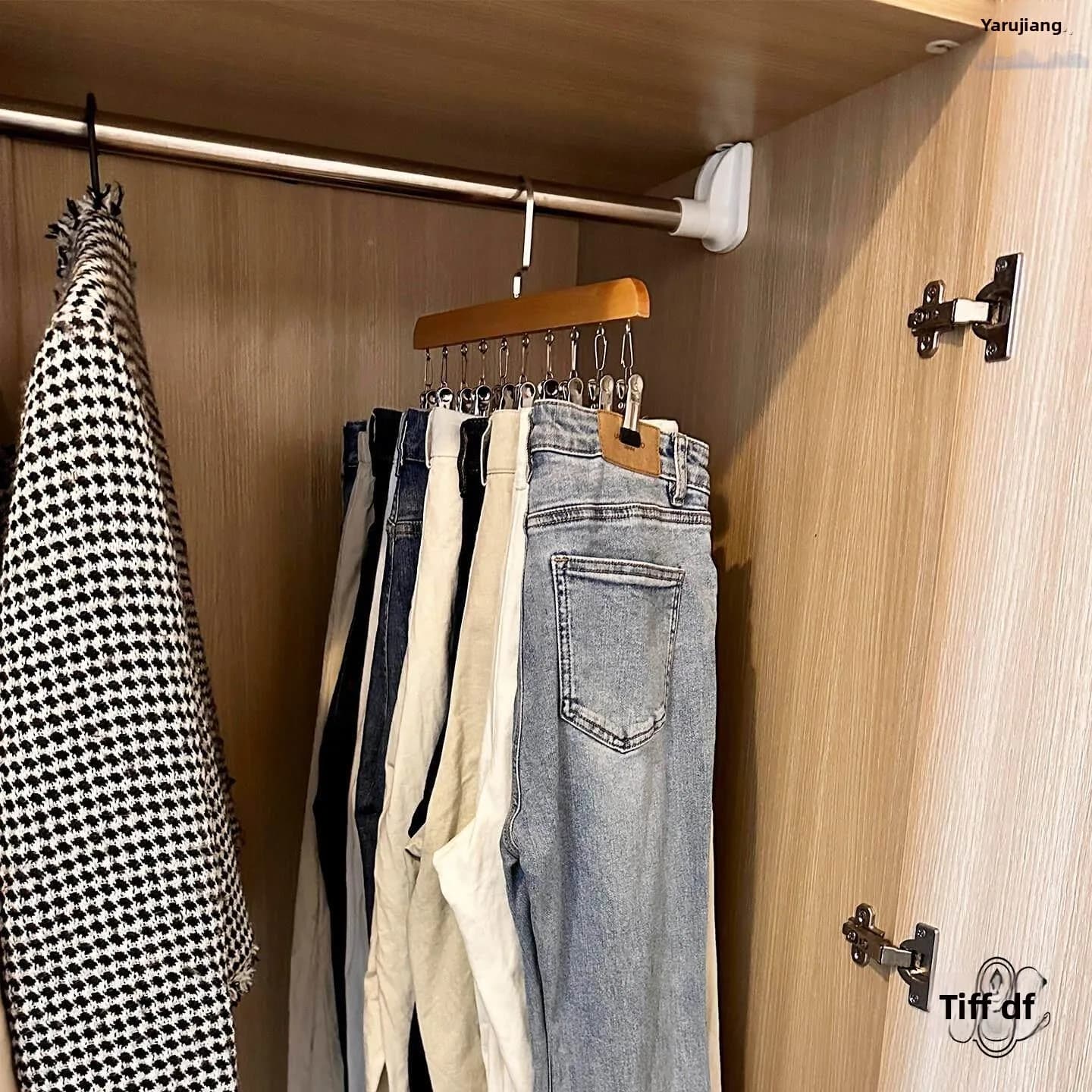 Multi-Hooks Clothes Hanger Bedroom Cabinet Storage Essential Home Dormitory Wardrobe Multi-Functional Hook PET Material