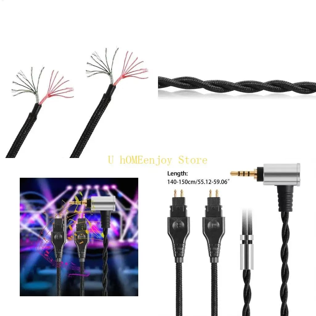 B0KF Cavo prolunga per cuffie ricambio per HD560 HD580 HD600 HD660S Cavo per cuffie da gioco 2.5mm 3.5mm 4.4mm