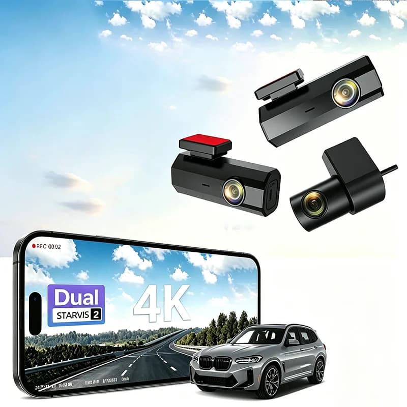 A11 Dual-Channel 4K Car Dash Cam 1080P Rear Recording WiFi Connectivity Loop Recording Vehicle Recorder