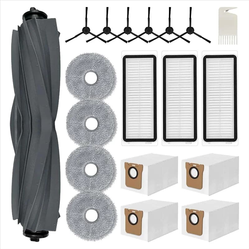 Kit di accessori A50F per robot aspirapolvere Dreame L20 Ultra, ricambi: spazzola principale, spazzole laterali, filtri HEPA, panno per la pulizia, sacchetti raccoglipolvere