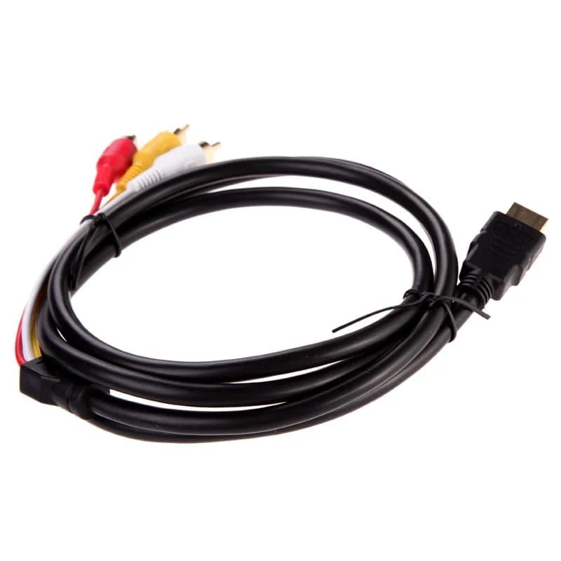 Cavo HDMI compatibile con 3RCA da 1,5 m, cavo audio video da HDMI maschio a 3 RCA, cavo AV, adattatore per TV HDTV