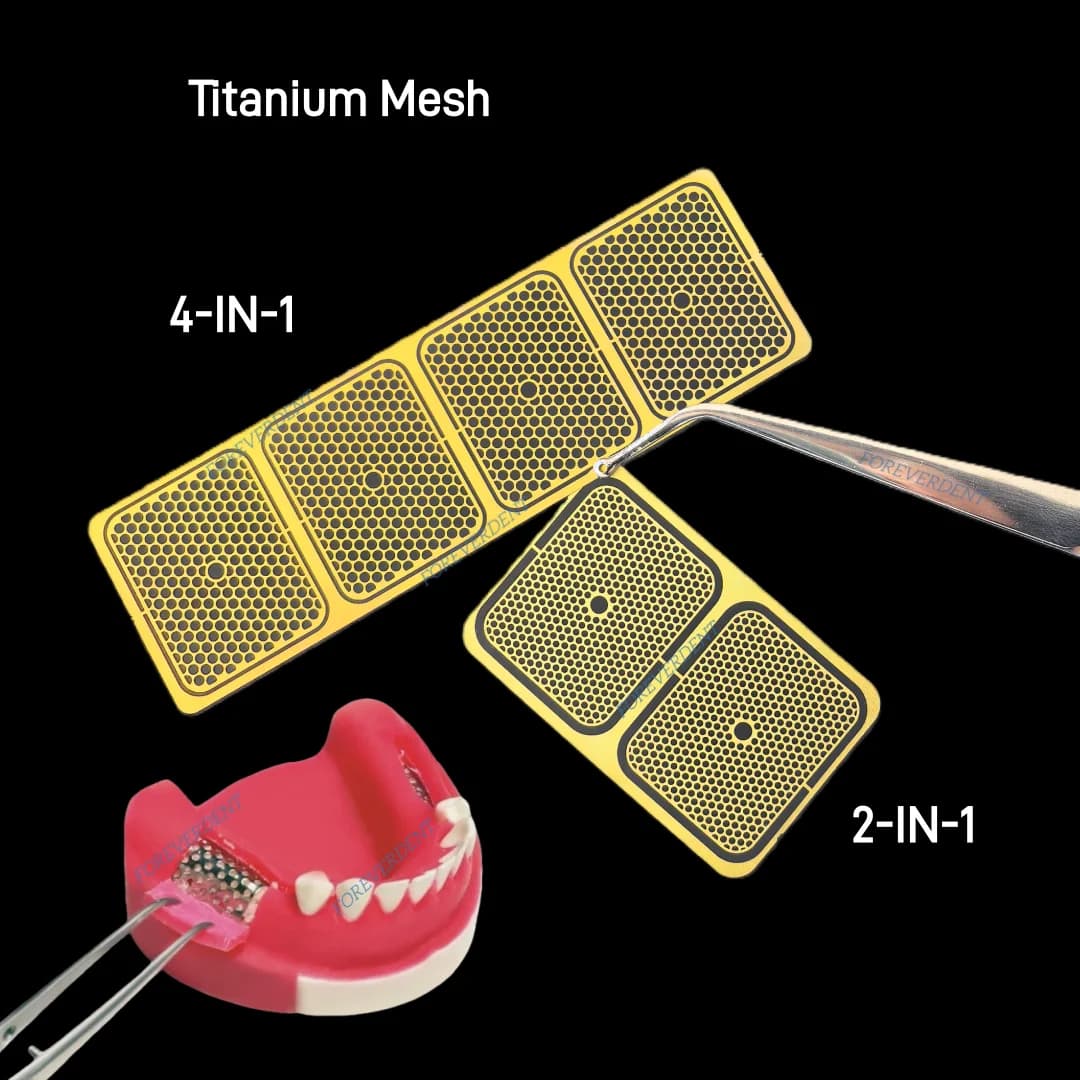 Maglia in titanio per impianti dentali Maglia in titanio per rigenerazione ossea 2/4-IN-1 GBR Membrana dentale flessibile e di sicurezza in maglia di titanio