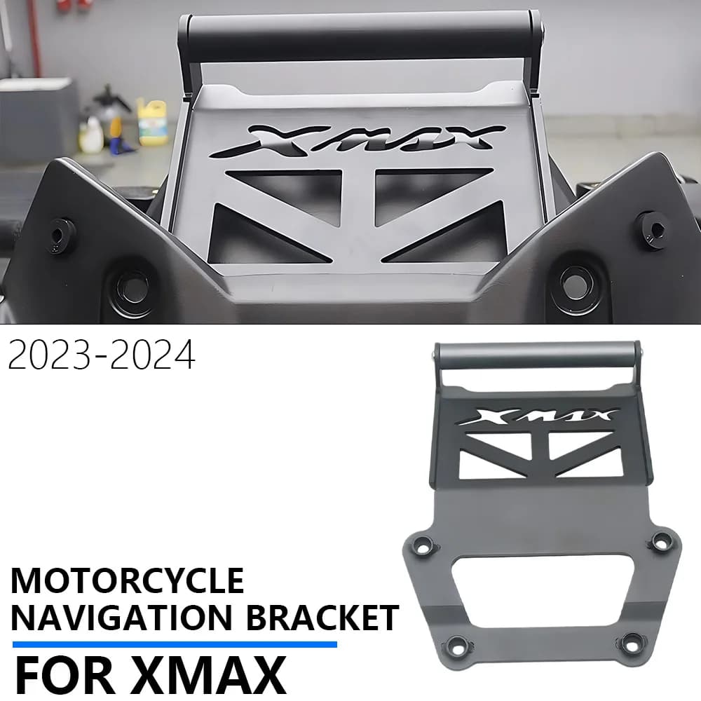 Per YAMAHA XMAX 2023-2024 Supporto per telefono con staffa GPS per moto Supporto per piastra di navigazione mobile