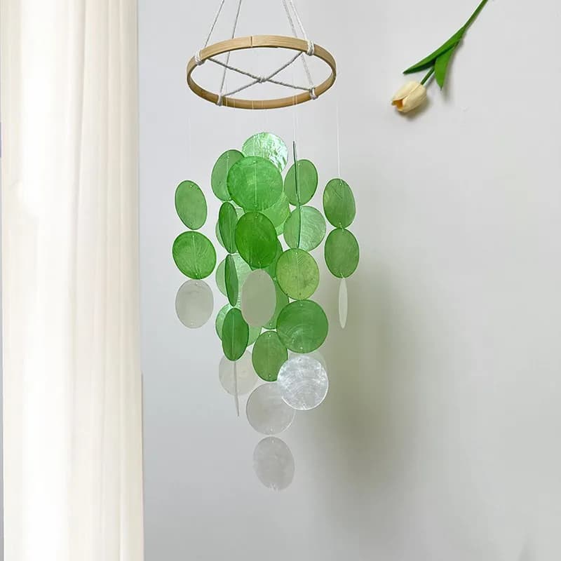 Ins‑Style Shell Dreamcatcher Wind Chime Hanging Ornament for Bedroom Balcony Window Home Wall Decoration