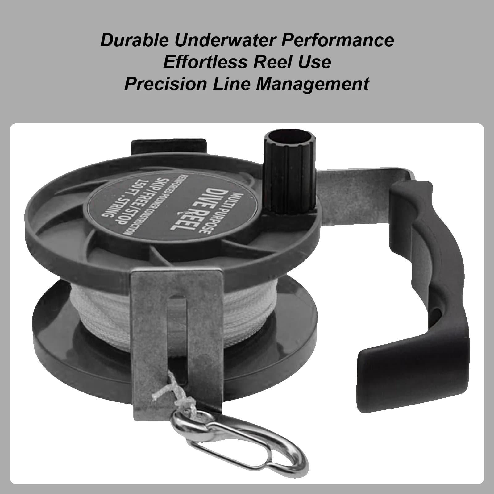 Dive Coil Line 290FT Adjustable Nylon Extractor Ergonomic Scuba Diving Instrument Underwater Fishing Boat Outdoor Beach Diving