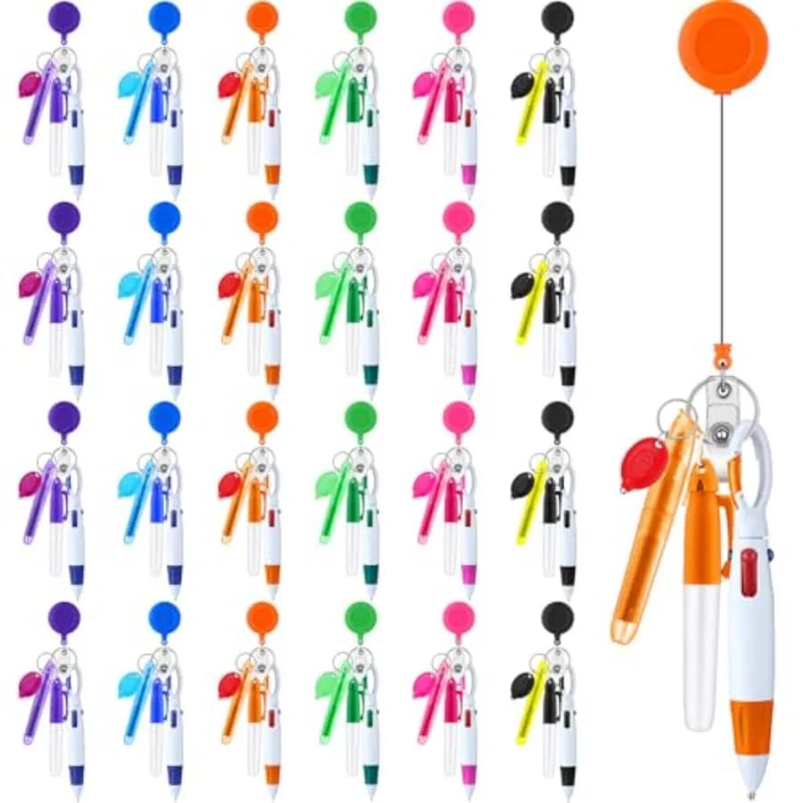Set regalo da 120 pezzi per infermieri CNA con penne retrattili, pennarelli, evidenziatori a punta sottile, mini torcia LED portachiavi, B