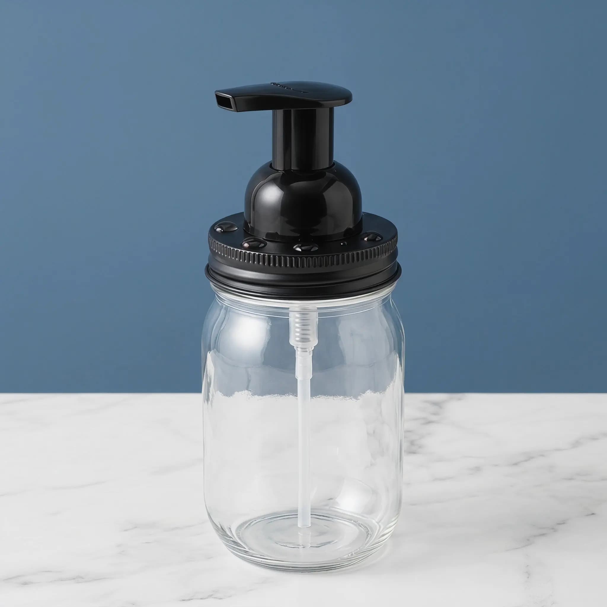 2Pcs Stainless Steel Soap Pump Dispenser Replacement for Mason Jar Foaming Pump Cap Kitchen Bathroom Soap Dispenser Replacement