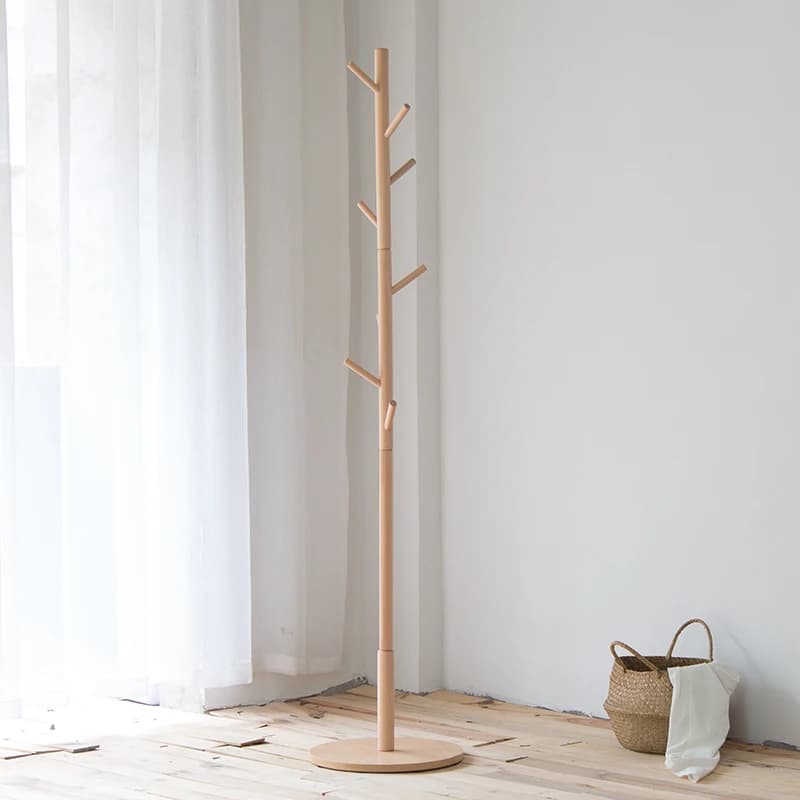 Wooden hanger Nordic style, Simple Floor hanger Single-Bedroom for Bedroom and Home Use, Door Bags