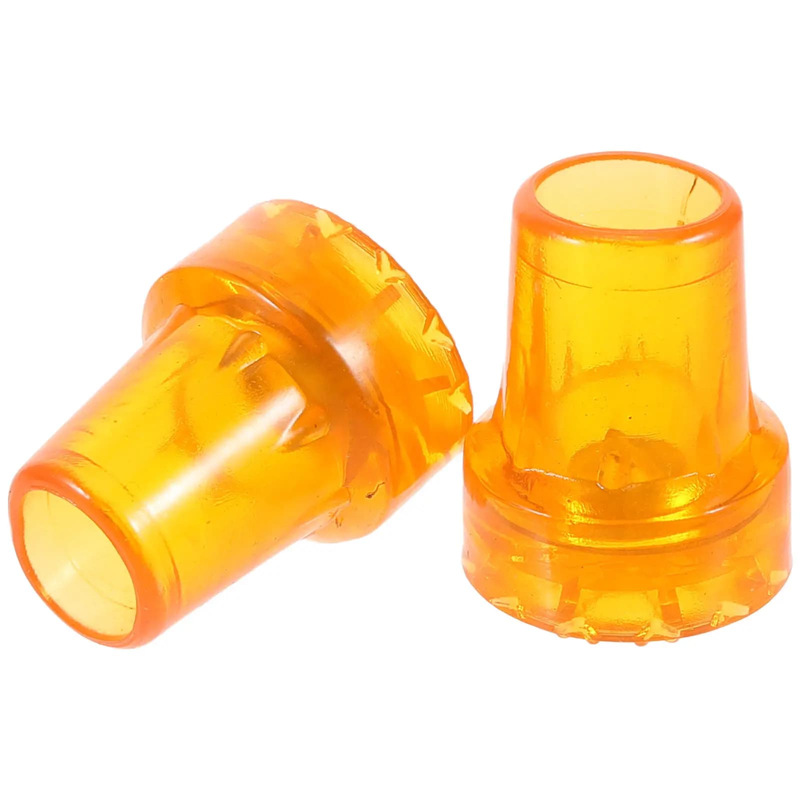 2Pcs Thickened Plastic Crutch Tips Replacement Anti-Slip Cane Pole Tip Covers for Trekking Walking Sticks Balance Wet Surface