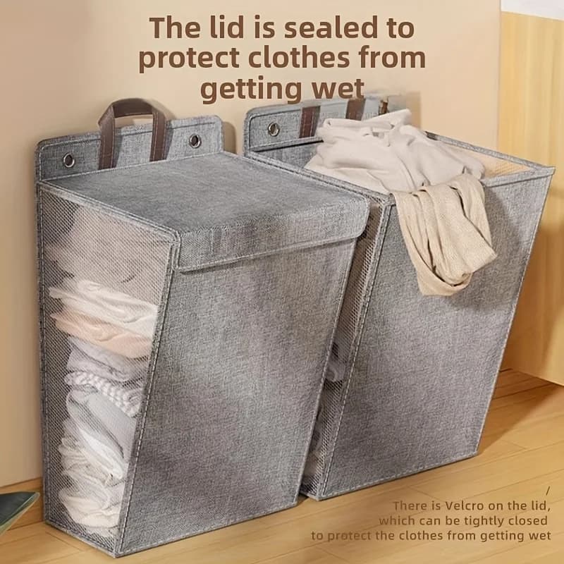 Basket for Hanging, Folding, Large, with Handles, to Hang Over the Door