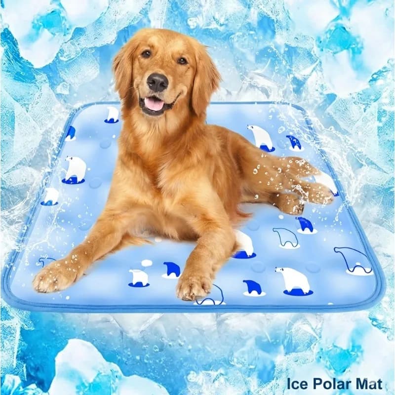 Tappetino Refrigerante Grande per Animali Domestici per il Rilassamento dal Calore Estivo, Pannello in Gel Riutilizzabile e Traspirante per Cani e Gatti, per Interni ed Esterni, per Cuccia e Gabbia