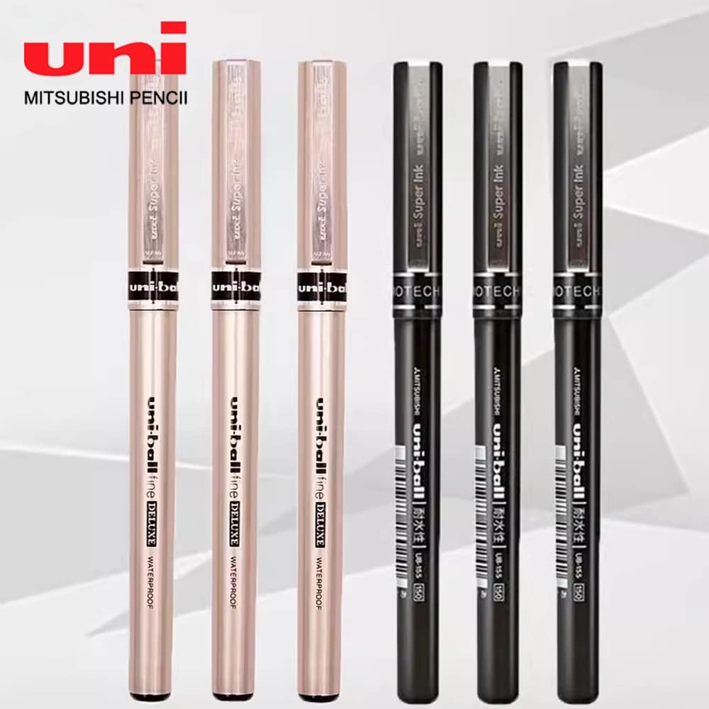 6 pz Giappone UNI Penna Gel UB-155 Penna a sfera liquida diritta ad asciugatura rapida 0.5/0.7mm Studente di scrittura di cancelleria Ritorno a scuola