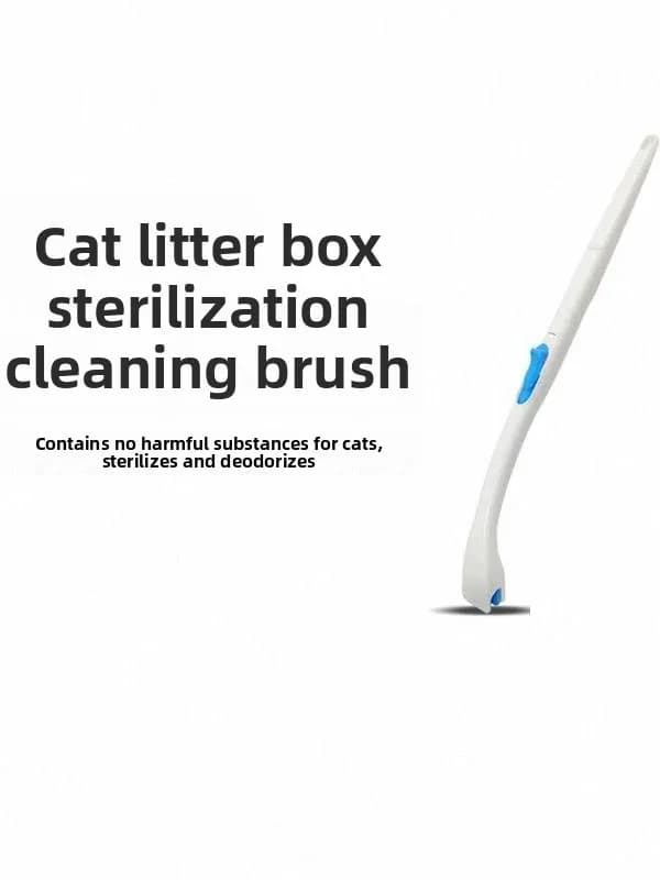 Catlink Spazzola Antibatterica per Lettiera con Testina di Pulizia Senza Contatto, Elimina Odori per Toilette