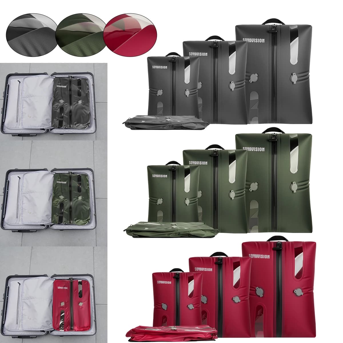 Borsa di compressione sottovuoto Bagagli da viaggio per escursioni all'aperto Borsa per riporre abbigliamento Scatola portaoggetti per organizzazione abbigliamento Deposito bagagli