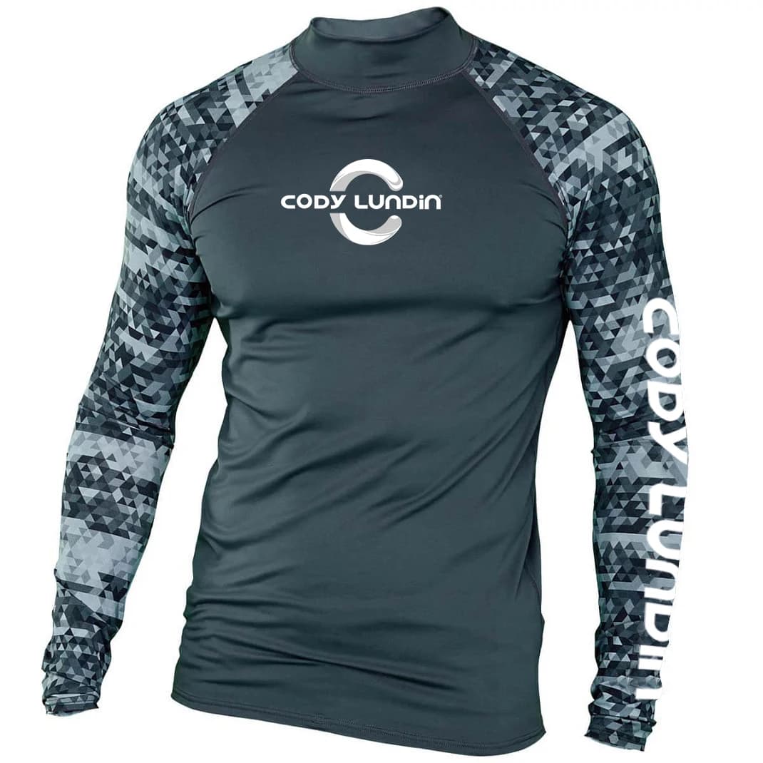 Men's UPF 50+ Compression Turtleneck Swimming Training Shirt Gym Fitness T-Shirt Surf Sports Rashguard Custom Logo Fishing Top